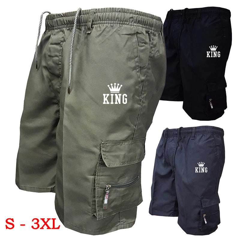 Summer Casual Loose Drawstring Shorts Printed Short Pants Cargo Shorts overalls for men Cargo Shorts