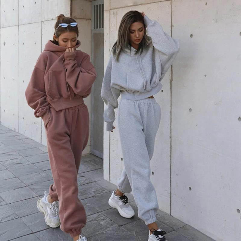 New Style Autumn and Winter Women'S New Casual Hoodie Coat Sports Suit