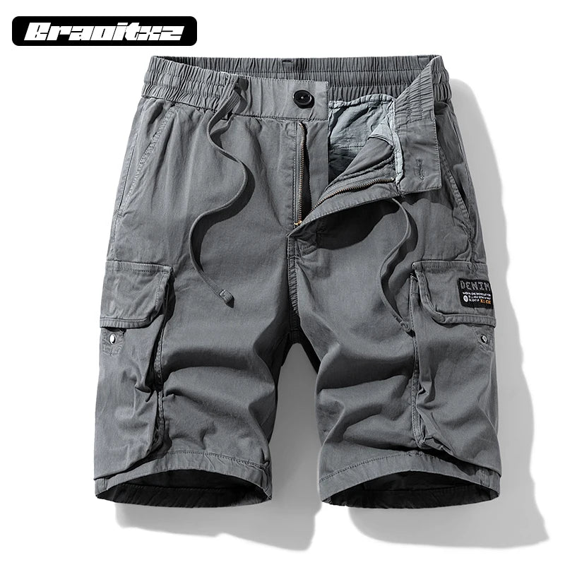 Summer New Cargo Shorts Men Outdoor Casual Pure Cotton Breathable Cargo Shorts Men Bermuda Camouflage Beach Jogger Shorts Men