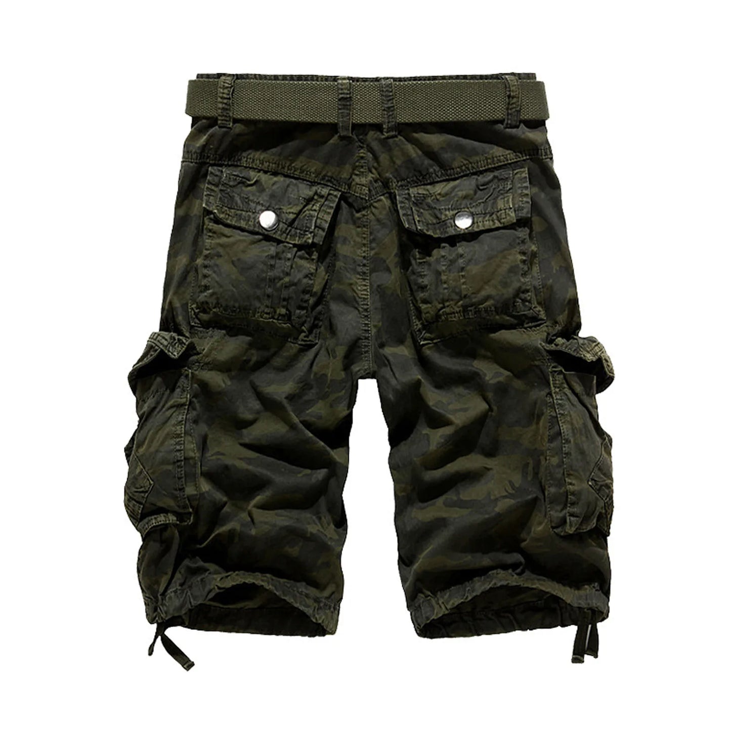 Mens Large Size Shorts Fashion Trend Camouflage Cargo Shorts With Pockets Spring Summer Casual Button Zipper Straight Shorts