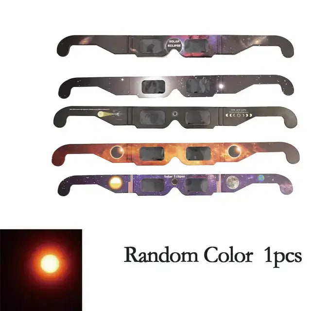 Random Paper Solar Eclipse Glasses 1-100pcs Anti-UV Viewing Shades