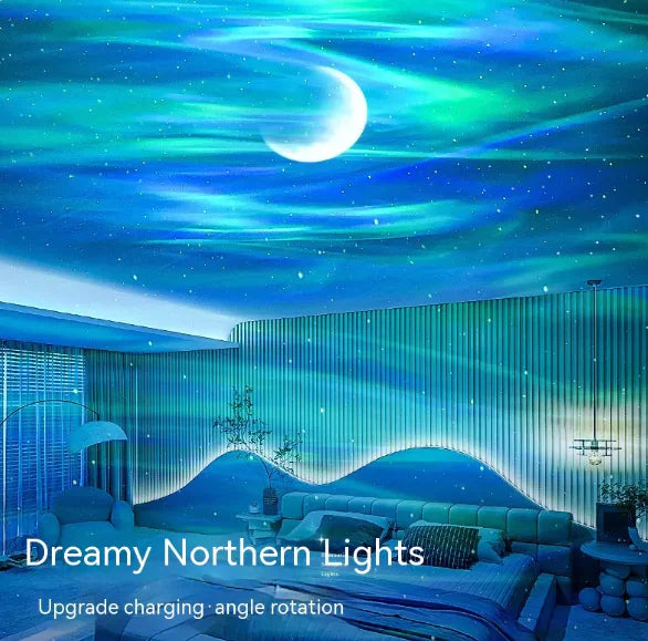 Northern Lights Starry Sky Projector Small Night Lamp Bedroom Atmosphere